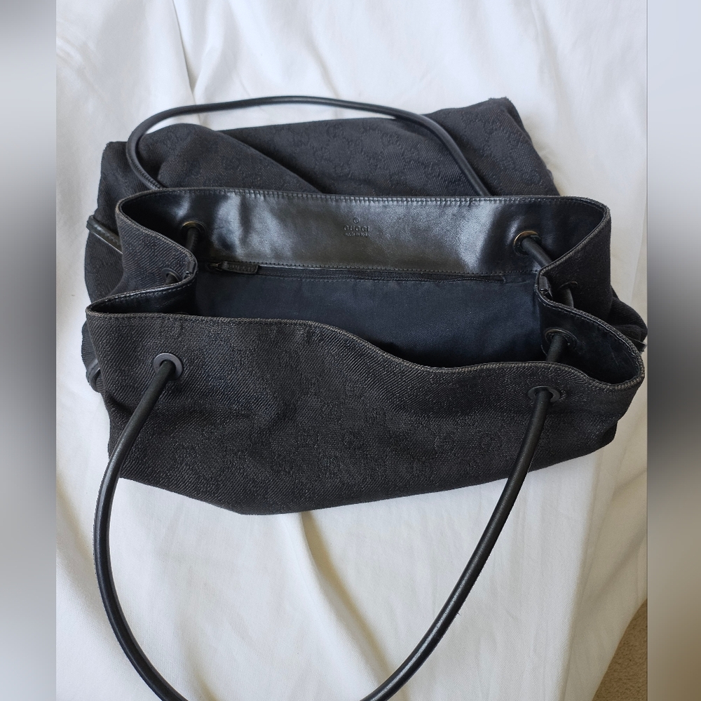 GUCCI tote black denim interlocking G Vintage - Picture 7 of 15